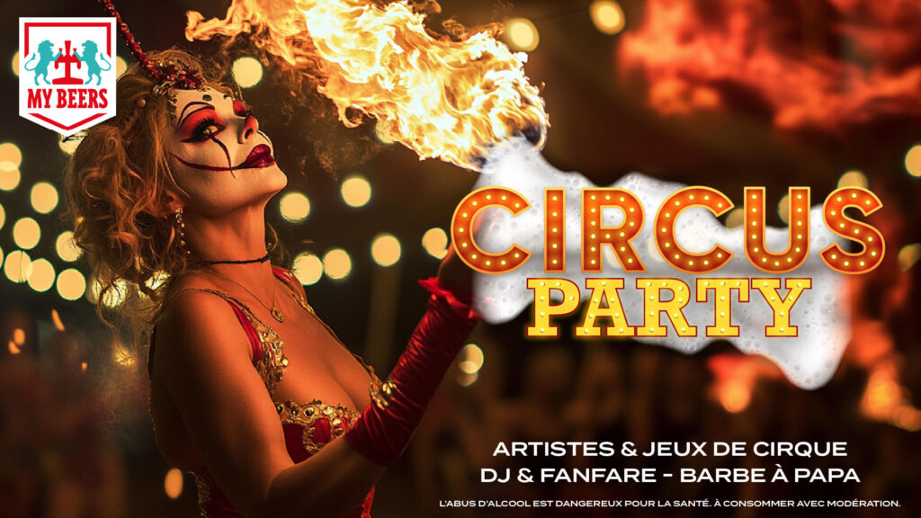 Visuel soirée Circus Party au My Beers