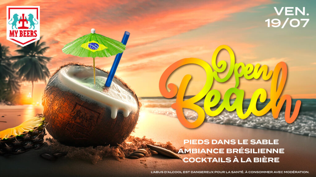 Visuel soirée Open Beach au My Beers