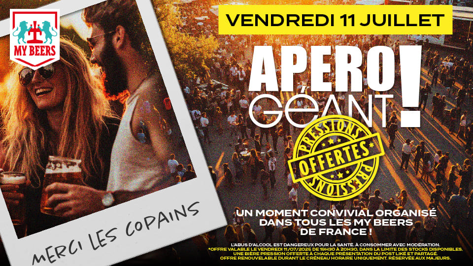 Visuel soirée Apéro Géant au My Beers